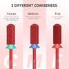 image:imageMelodySusie Safety Nail Drill Bits 332 Smooth Round Top Small Barrel Carbide Bits Fast Remove Acrylic or Hard Gel for Manicure Pedicure Salon Professional or Beginner Pink Blossom CoarseRed