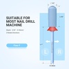 image:imageMelodySusie Safety Nail Drill Bits 332 Smooth Round Top Small Barrel Carbide Bits Fast Remove Acrylic or Hard Gel for Manicure Pedicure Salon Professional or Beginner Pink Blossom CoarseLight Blue