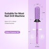 image:imageMelodySusie Safety Nail Drill Bits 332 Smooth Round Top Small Barrel Carbide Bits Fast Remove Acrylic or Hard Gel for Manicure Pedicure Salon Professional or Beginner Pink Blossom CoarsePurple