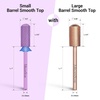 image:imageMelodySusie Safety Nail Drill Bits 332 Smooth Round Top Small Barrel Carbide Bits Fast Remove Acrylic or Hard Gel for Manicure Pedicure Salon Professional or Beginner Pink Blossom CoarsePurple