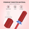 image:imageMelodySusie Safety Nail Drill Bits 332 Smooth Round Top Small Barrel Carbide Bits Fast Remove Acrylic or Hard Gel for Manicure Pedicure Salon Professional or Beginner Pink Blossom CoarseRed