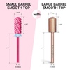 image:imageMelodySusie Safety Nail Drill Bits 332 Smooth Round Top Small Barrel Carbide Bits Fast Remove Acrylic or Hard Gel for Manicure Pedicure Salon Professional or Beginner Pink Blossom CoarsePink Blossom