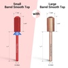 image:imageMelodySusie Safety Nail Drill Bits 332 Smooth Round Top Small Barrel Carbide Bits Fast Remove Acrylic or Hard Gel for Manicure Pedicure Salon Professional or Beginner Pink Blossom CoarseRed