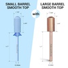 image:imageMelodySusie Safety Nail Drill Bits 332 Smooth Round Top Small Barrel Carbide Bits Fast Remove Acrylic or Hard Gel for Manicure Pedicure Salon Professional or Beginner Pink Blossom CoarseLight Blue