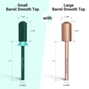 image:imageMelodySusie Safety Nail Drill Bits 332 Smooth Round Top Small Barrel Carbide Bits Fast Remove Acrylic or Hard Gel for Manicure Pedicure Salon Professional or Beginner Pink Blossom CoarseGreen