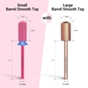 image:imageMelodySusie Safety Nail Drill Bits 332 Smooth Round Top Small Barrel Carbide Bits Fast Remove Acrylic or Hard Gel for Manicure Pedicure Salon Professional or Beginner Pink Blossom CoarsePink Blossom