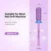 image:imageMelodySusie Safety Nail Drill Bits 332 Smooth Round Top Small Barrel Carbide Bits Fast Remove Acrylic or Hard Gel for Manicure Pedicure Salon Professional or Beginner Pink Blossom CoarsePurple