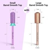 image:imageMelodySusie Safety Nail Drill Bits 332 Smooth Round Top Small Barrel Carbide Bits Fast Remove Acrylic or Hard Gel for Manicure Pedicure Salon Professional or Beginner Pink Blossom CoarsePurple