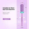 image:imageMelodySusie Safety Nail Drill Bits 332 Smooth Round Top Small Barrel Carbide Bits Fast Remove Acrylic or Hard Gel for Manicure Pedicure Salon Professional or Beginner Pink Blossom CoarsePurple