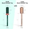 image:imageMelodySusie Safety Nail Drill Bits 332 Smooth Round Top Small Barrel Carbide Bits Fast Remove Acrylic or Hard Gel for Manicure Pedicure Salon Professional or Beginner Pink Blossom CoarseGreen