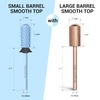 image:imageMelodySusie Safety Nail Drill Bits 332 Smooth Round Top Small Barrel Carbide Bits Fast Remove Acrylic or Hard Gel for Manicure Pedicure Salon Professional or Beginner Pink Blossom CoarseLight Blue