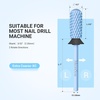image:imageMelodySusie Safety Nail Drill Bits 332 Smooth Round Top Small Barrel Carbide Bits Fast Remove Acrylic or Hard Gel for Manicure Pedicure Salon Professional or Beginner Pink Blossom CoarseLight Blue