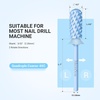 image:imageMelodySusie Safety Nail Drill Bits 332 Smooth Round Top Small Barrel Carbide Bits Fast Remove Acrylic or Hard Gel for Manicure Pedicure Salon Professional or Beginner Pink Blossom CoarseLight Blue