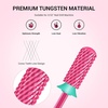 image:imageMelodySusie Safety Nail Drill Bits 332 Smooth Round Top Small Barrel Carbide Bits Fast Remove Acrylic or Hard Gel for Manicure Pedicure Salon Professional or Beginner Pink Blossom CoarsePink Blossom