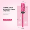 image:imageMelodySusie Safety Nail Drill Bits 332 Smooth Round Top Small Barrel Carbide Bits Fast Remove Acrylic or Hard Gel for Manicure Pedicure Salon Professional or Beginner Pink Blossom CoarsePink Blossom