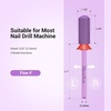 image:imageMelodySusie Safety Nail Drill Bits 332 Smooth Round Top Small Barrel Carbide Bits Fast Remove Acrylic or Hard Gel for Manicure Pedicure Salon Professional or Beginner Pink Blossom CoarsePurple