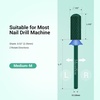 image:imageMelodySusie Safety Nail Drill Bits 332 Smooth Round Top Small Barrel Carbide Bits Fast Remove Acrylic or Hard Gel for Manicure Pedicure Salon Professional or Beginner Pink Blossom CoarseGreen