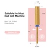 image:imageMelodySusie Super Long Tapered Nail Drill Bits 332 Carbide Tungsten Bits Suitable for Manicure Pedicure Cuticle Gel Polishing Professional Advanced Bits Gold Series BitX FineGold