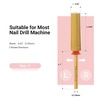 image:imageMelodySusie Super Long Tapered Nail Drill Bits 332 Carbide Tungsten Bits Suitable for Manicure Pedicure Cuticle Gel Polishing Professional Advanced Bits Gold Series BitX FineGold