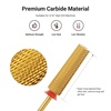image:imageMelodySusie Super Long Tapered Nail Drill Bits 332 Carbide Tungsten Bits Suitable for Manicure Pedicure Cuticle Gel Polishing Professional Advanced Bits Gold Series BitX FineGold