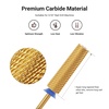 image:imageMelodySusie Super Long Tapered Nail Drill Bits 332 Carbide Tungsten Bits Suitable for Manicure Pedicure Cuticle Gel Polishing Professional Advanced Bits Gold Series BitX FineGold