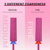 image:imageMelodySusie Super Long Tapered Nail Drill Bits 332 Carbide Tungsten Bits Suitable for Manicure Pedicure Cuticle Gel Polishing Professional Advanced Bits Gold Series BitX FinePink Blossom