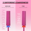 image:imageMelodySusie Super Long Tapered Nail Drill Bits 332 Carbide Tungsten Bits Suitable for Manicure Pedicure Cuticle Gel Polishing Professional Advanced Bits Gold Series BitX FinePink Blossom