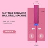 image:imageMelodySusie Super Long Tapered Nail Drill Bits 332 Carbide Tungsten Bits Suitable for Manicure Pedicure Cuticle Gel Polishing Professional Advanced Bits Gold Series BitX FinePink Blossom