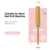image:imageMelodySusie Super Long Tapered Nail Drill Bits 332 Carbide Tungsten Bits Suitable for Manicure Pedicure Cuticle Gel Polishing Professional Advanced Bits Gold Series BitX FineGold