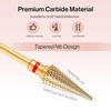 image:imageMelodySusie Tapered Barrel Nail Drill Bits 332 Carbide Tungsten Bits Suitable for Manicure Pedicure Cuticle Gel Polishing Technicians Bits Silver amp Rose Gold Series BitS Extra FineNib BitGold