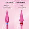 image:imageMelodySusie Tapered Barrel Nail Drill Bits 332 Carbide Tungsten Bits Suitable for Manicure Pedicure Cuticle Gel Polishing Technicians Bits Silver amp Rose Gold Series BitS Extra FineNib BitPink Blossom