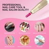 image:imageMelodySusie Tapered Barrel Nail Drill Bits 332 Carbide Tungsten Bits Suitable for Manicure Pedicure Cuticle Gel Polishing Technicians Bits Silver amp Rose Gold Series BitS Extra FineTapered Barrel BitPink Blossom