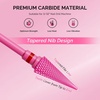 image:imageMelodySusie Tapered Barrel Nail Drill Bits 332 Carbide Tungsten Bits Suitable for Manicure Pedicure Cuticle Gel Polishing Technicians Bits Silver amp Rose Gold Series BitS Extra FineNib BitPink Blossom