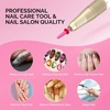 image:imageMelodySusie Tapered Barrel Nail Drill Bits 332 Carbide Tungsten Bits Suitable for Manicure Pedicure Cuticle Gel Polishing Technicians Bits Silver amp Rose Gold Series BitS Extra FinePink Blossom