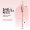 image:imageMelodySusie Tapered Barrel Nail Drill Bits 332 Carbide Tungsten Bits Suitable for Manicure Pedicure Cuticle Gel Polishing Technicians Bits Silver amp Rose Gold Series BitS Extra FineNib BitRose Gold
