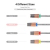 image:imageMelodySusie Tapered Barrel Nail Drill Bits 332 Carbide Tungsten Bits Suitable for Manicure Pedicure Cuticle Gel Polishing Technicians Bits Silver amp Rose Gold Series BitS Extra FineTapered Barrel Bit