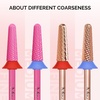 image:imageMelodySusie Tapered Barrel Nail Drill Bits 332 Carbide Tungsten Bits Suitable for Manicure Pedicure Cuticle Gel Polishing Technicians Bits Silver amp Rose Gold Series BitS Extra FineRose Gold