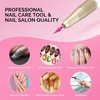 image:imageMelodySusie Tapered Barrel Nail Drill Bits 332 Carbide Tungsten Bits Suitable for Manicure Pedicure Cuticle Gel Polishing Technicians Bits Silver amp Rose Gold Series BitS Extra FineNib BitPink Blossom
