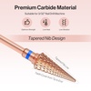 image:imageMelodySusie Tapered Barrel Nail Drill Bits 332 Carbide Tungsten Bits Suitable for Manicure Pedicure Cuticle Gel Polishing Technicians Bits Silver amp Rose Gold Series BitS Extra FineNib BitRose Gold