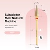 image:imageMelodySusie Tapered Barrel Nail Drill Bits 332 Carbide Tungsten Bits Suitable for Manicure Pedicure Cuticle Gel Polishing Technicians Bits Silver amp Rose Gold Series BitS Extra FineNib BitGold