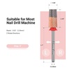 image:imageMelodySusie Tapered Barrel Nail Drill Bits 332 Carbide Tungsten Bits Suitable for Manicure Pedicure Cuticle Gel Polishing Technicians Bits Silver amp Rose Gold Series BitS Extra FineTapered Barrel Bit