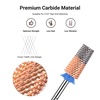 image:imageMelodySusie Tapered Barrel Nail Drill Bits 332 Carbide Tungsten Bits Suitable for Manicure Pedicure Cuticle Gel Polishing Technicians Bits Silver amp Rose Gold Series BitS Extra FineTapered Barrel Bit