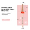 image:imageMelodySusie Tapered Barrel Nail Drill Bits 332 Carbide Tungsten Bits Suitable for Manicure Pedicure Cuticle Gel Polishing Technicians Bits Silver amp Rose Gold Series BitS Extra FineRose Gold