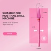 image:imageMelodySusie Tapered Barrel Nail Drill Bits 332 Carbide Tungsten Bits Suitable for Manicure Pedicure Cuticle Gel Polishing Technicians Bits Silver amp Rose Gold Series BitS Extra FineNib BitPink Blossom