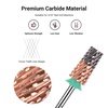 image:imageMelodySusie Tapered Barrel Nail Drill Bits 332 Carbide Tungsten Bits Suitable for Manicure Pedicure Cuticle Gel Polishing Technicians Bits Silver amp Rose Gold Series BitS Extra FineTapered Barrel Bit
