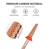 image:imageMelodySusie Tapered Barrel Nail Drill Bits 332 Carbide Tungsten Bits Suitable for Manicure Pedicure Cuticle Gel Polishing Technicians Bits Silver amp Rose Gold Series BitS Extra FineRose Gold