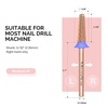 image:imageMelodySusie Tapered Barrel Nail Drill Bits 332 Carbide Tungsten Bits Suitable for Manicure Pedicure Cuticle Gel Polishing Technicians Bits Silver amp Rose Gold Series BitS Extra FineRose Gold