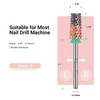 image:imageMelodySusie Tapered Barrel Nail Drill Bits 332 Carbide Tungsten Bits Suitable for Manicure Pedicure Cuticle Gel Polishing Technicians Bits Silver amp Rose Gold Series BitS Extra FineTapered Barrel Bit