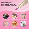 image:imageMelodySusie Tapered Barrel Nail Drill Bits 332 Carbide Tungsten Bits Suitable for Manicure Pedicure Cuticle Gel Polishing Technicians Bits Silver amp Rose Gold Series BitS Extra FineTapered Barrel BitPink Blossom