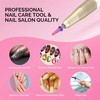 image:imageMelodySusie Tapered Barrel Nail Drill Bits 332 Carbide Tungsten Bits Suitable for Manicure Pedicure Cuticle Gel Polishing Technicians Bits Silver amp Rose Gold Series BitS Extra FinePink Blossom